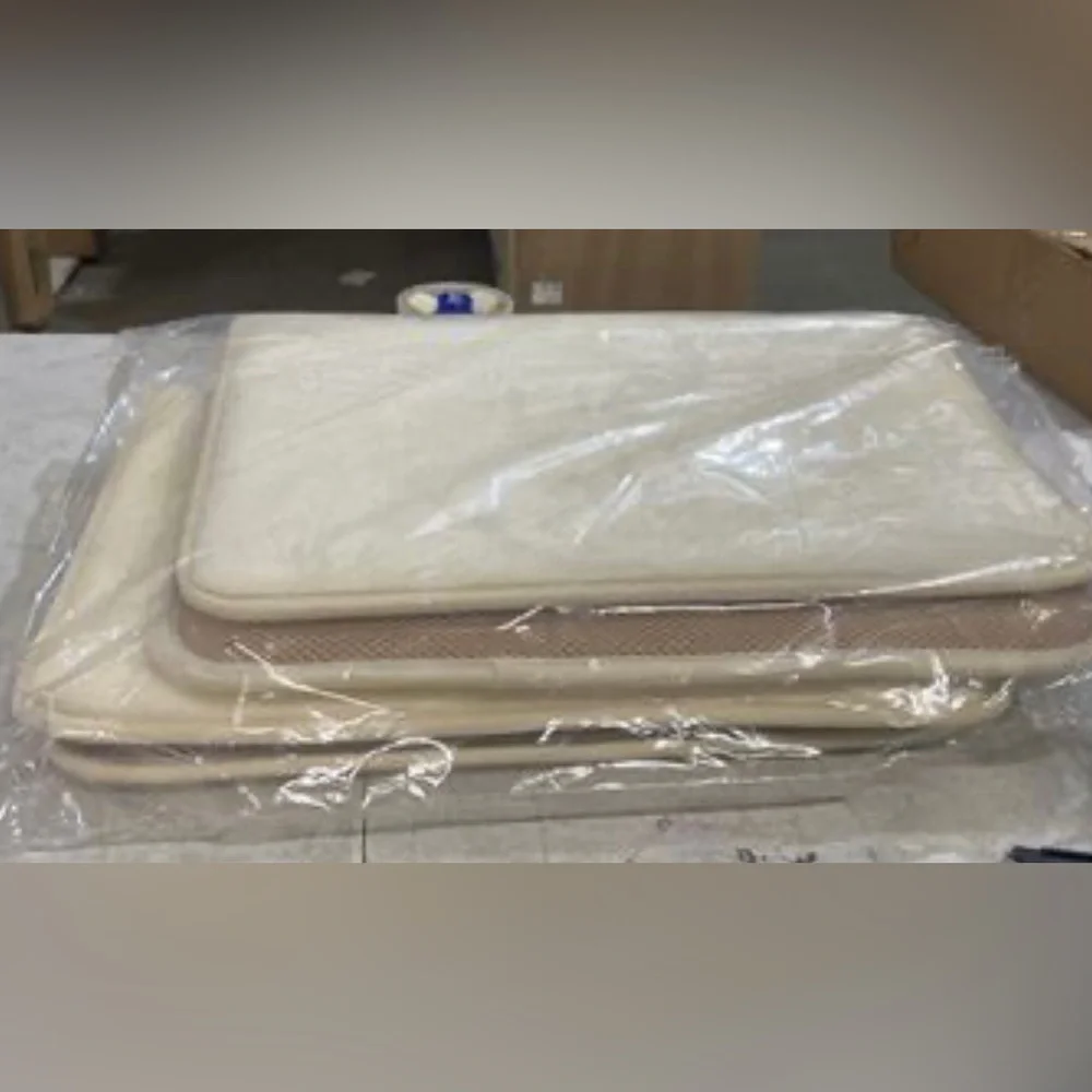 Royal Velvet Signature Solid Memory Foam Set of 2 Bath Rug Ivory